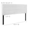Flash Furniture Bedford Headboard, Queen, White Fabric HG-HB1704-Q-W-GG - alternate 7